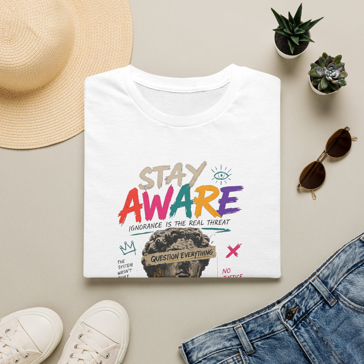 Copy of Stay Aware Activist Graphic T-Shirt