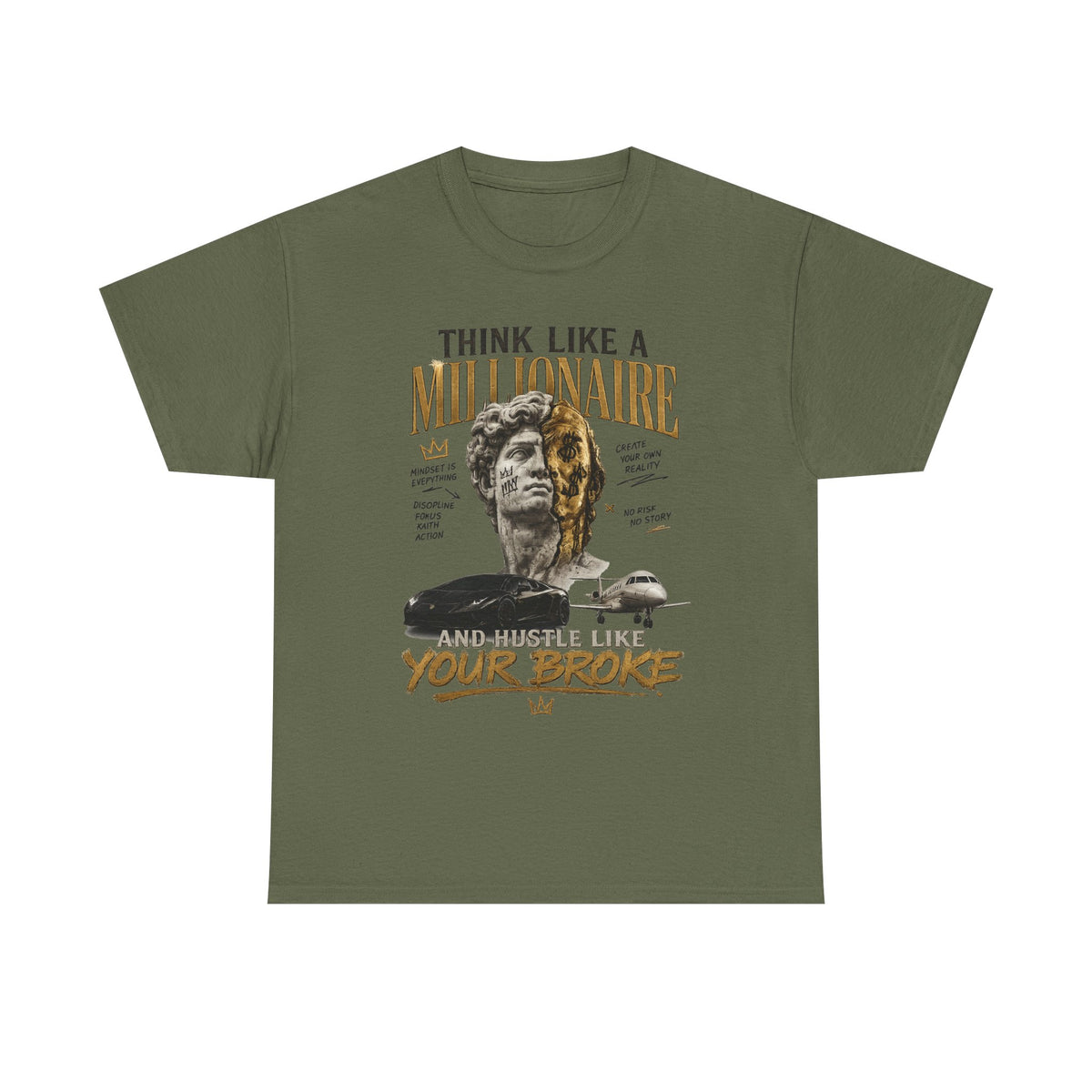 Think Like a Millionaire Hustle Mindset Tee