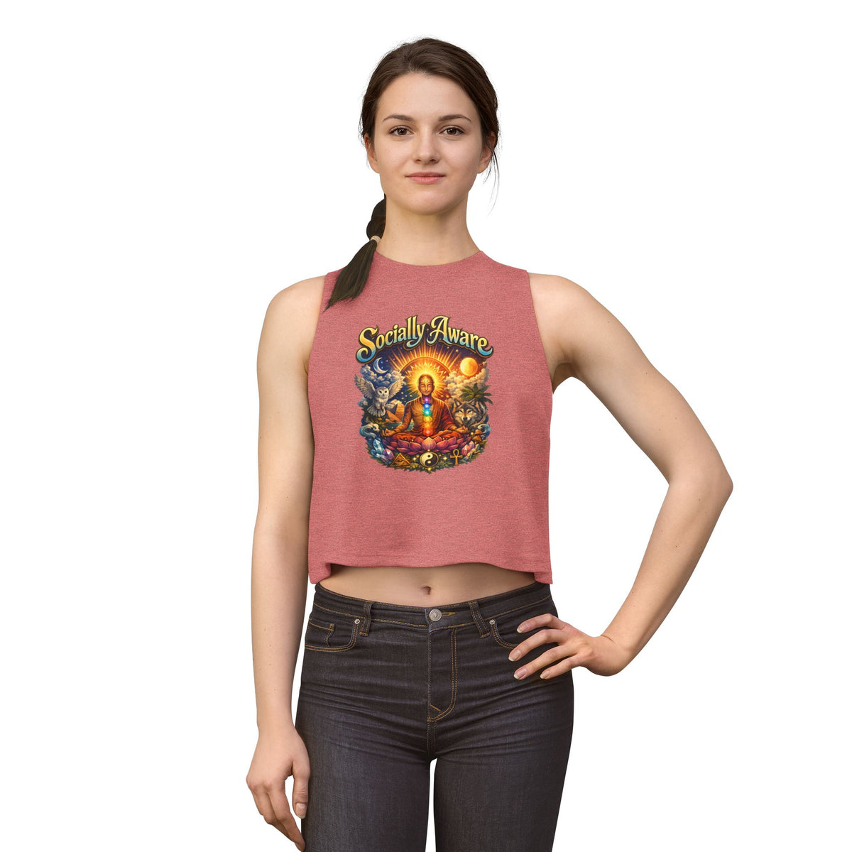 Socially Aware Meditation Women's Crop Top
