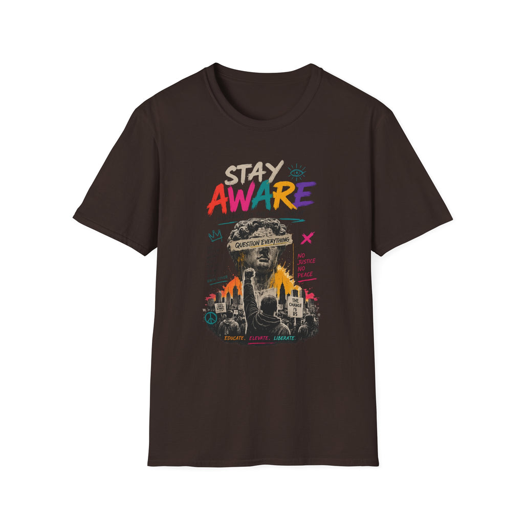 Stay Aware Activist Graphic T-Shirt