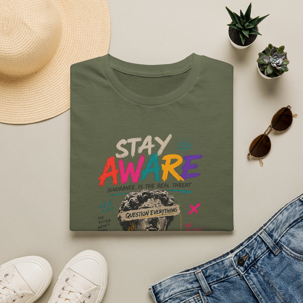 Stay Aware Activist Graphic T-Shirt