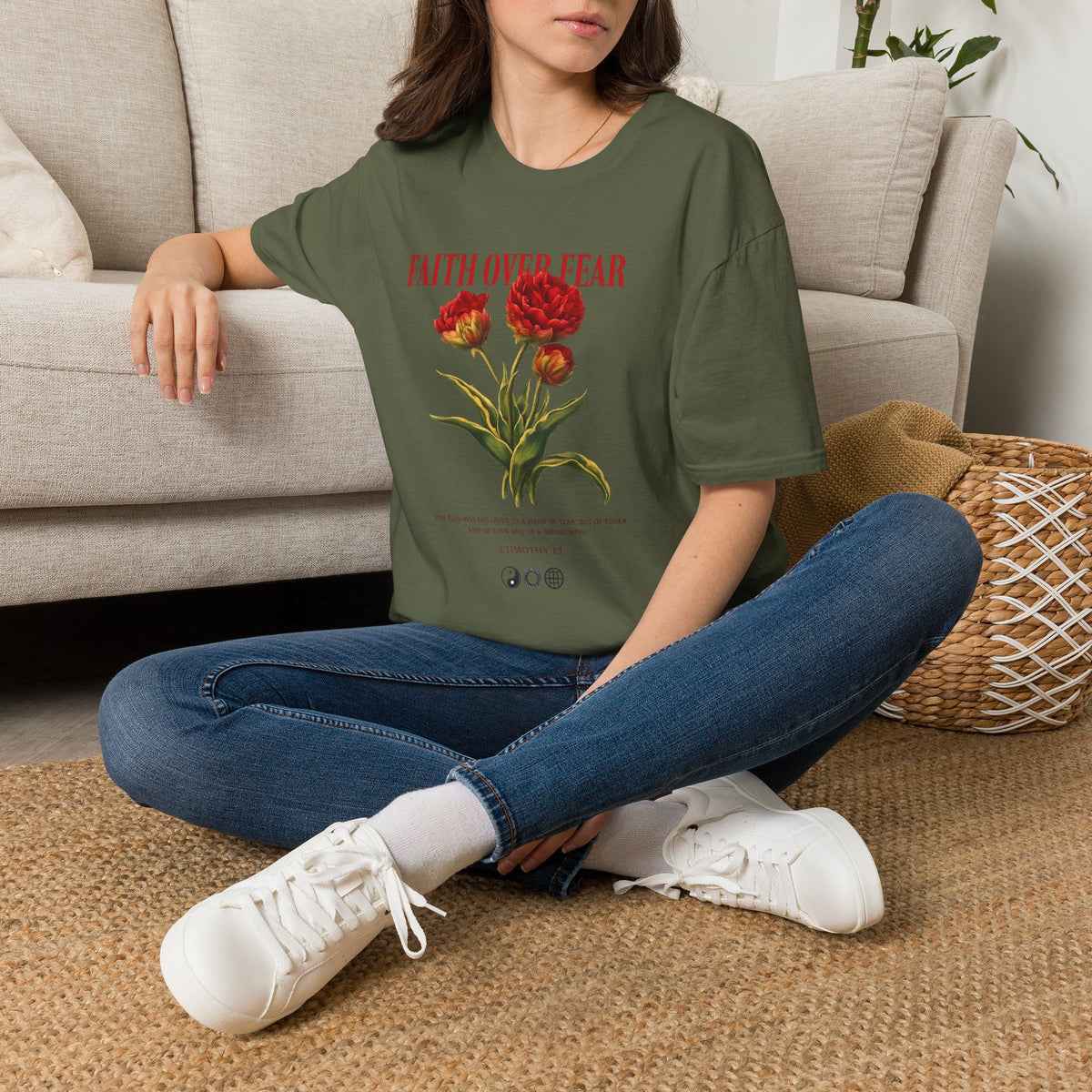 Floral Faith Over Fear T-Shirt