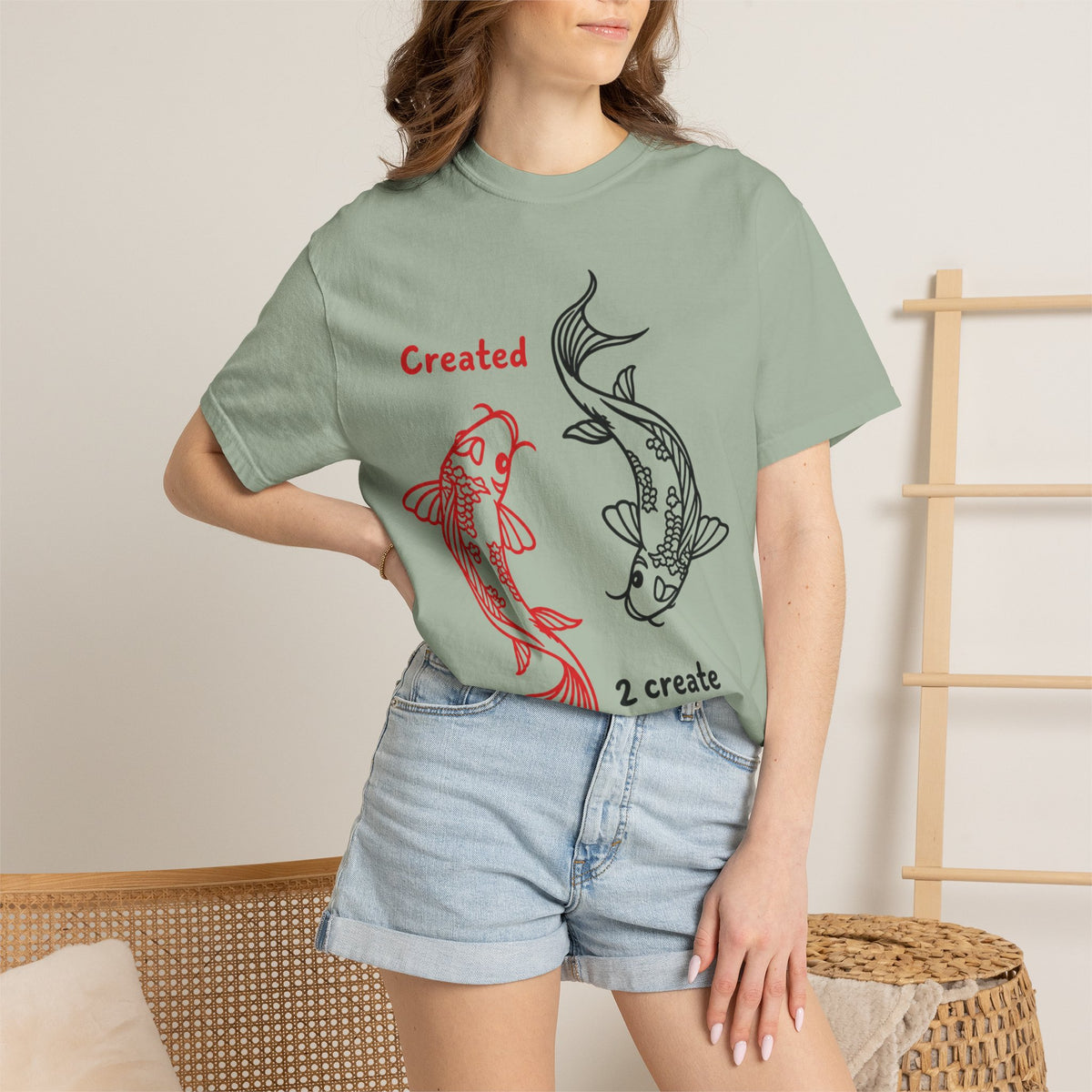Created 2 Create Koi Fish Zen T-Shirt