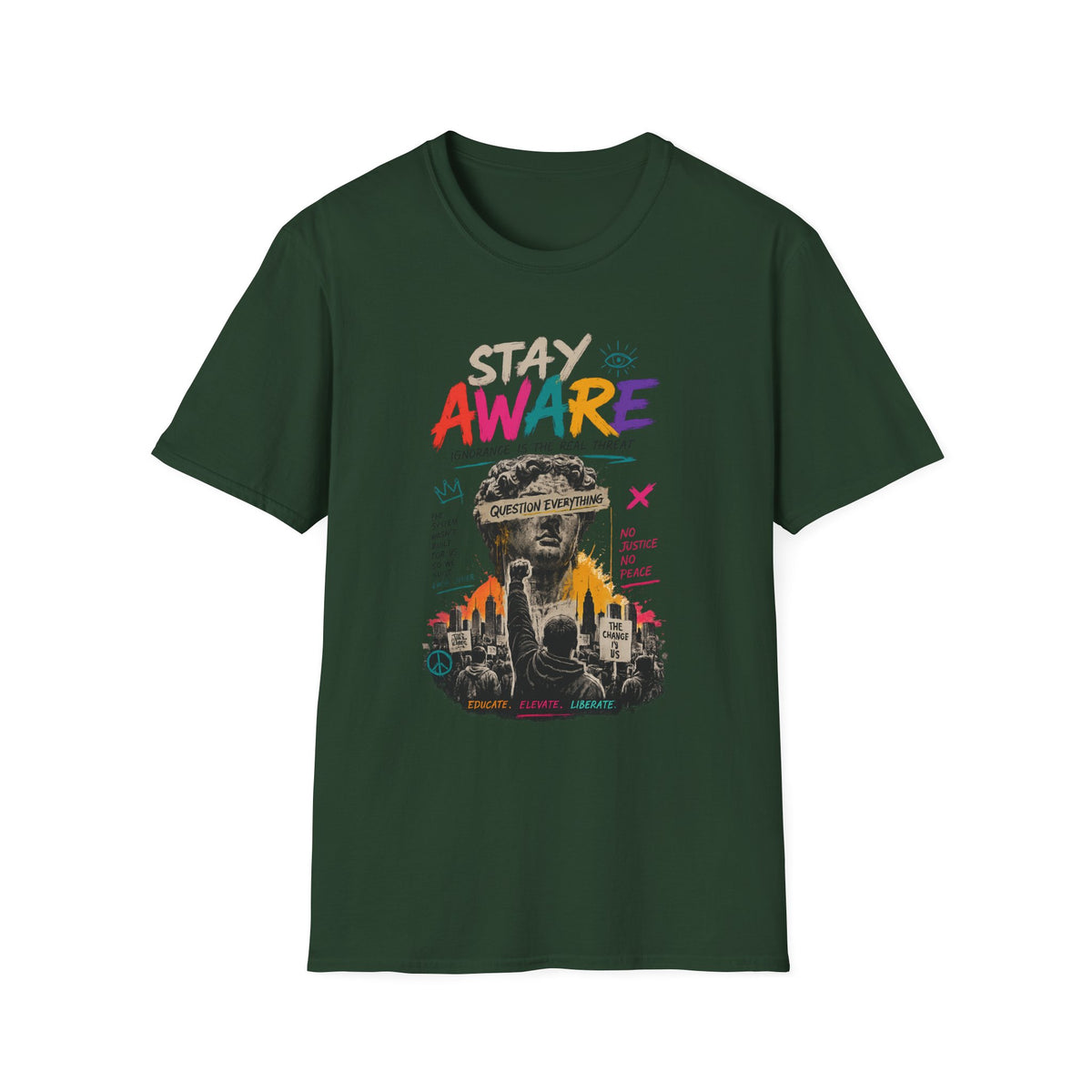 Copy of Stay Aware Activist Graphic T-Shirt