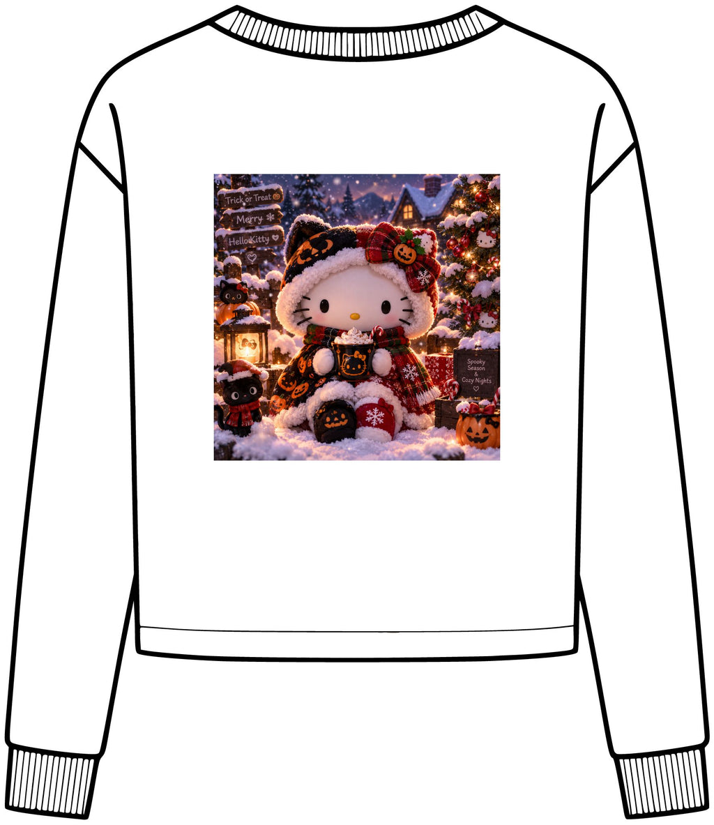 Holiday Hello Kitty Tri Midi Long Sleeve Tee