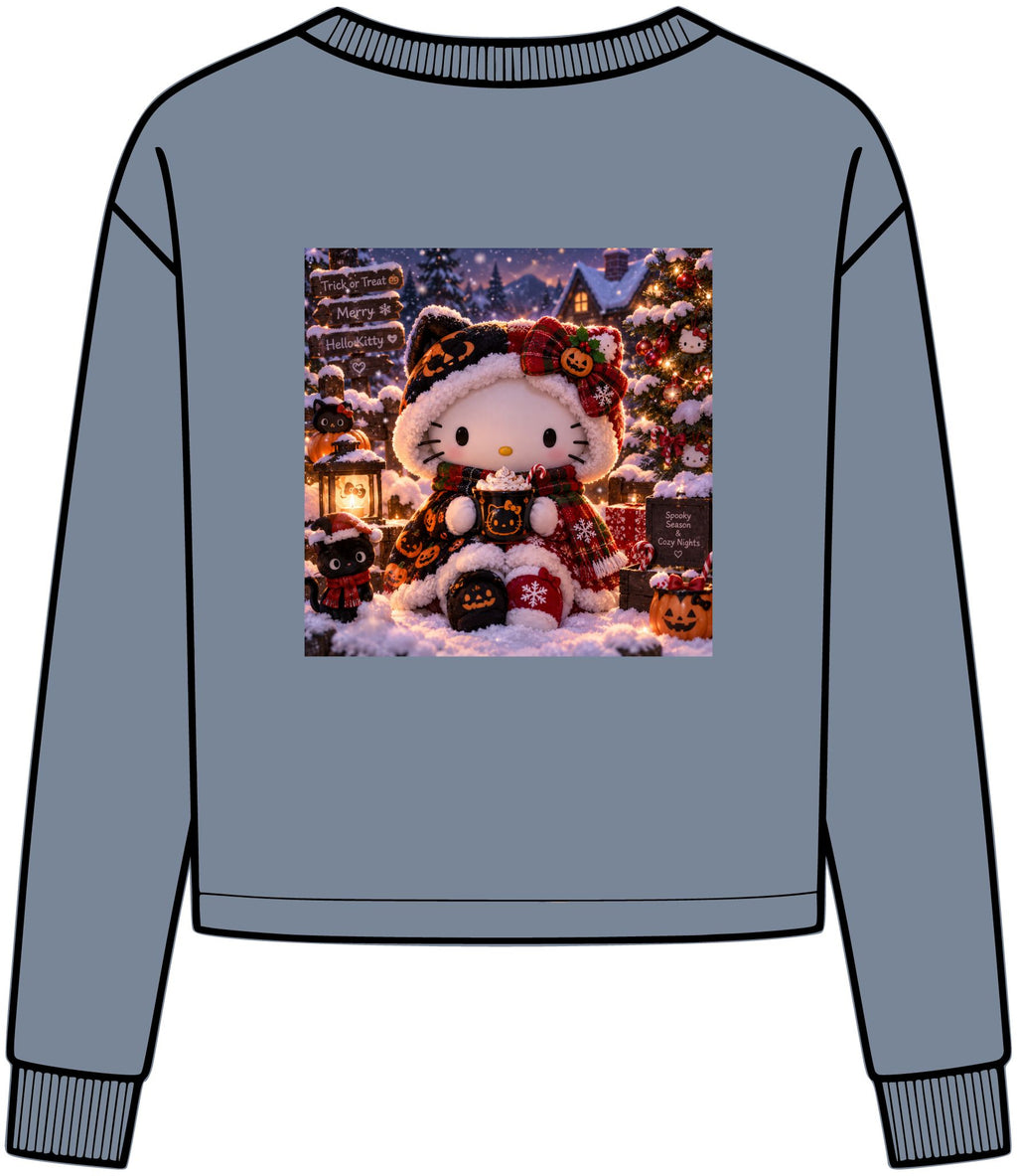 Holiday Hello Kitty Tri Midi Long Sleeve Tee