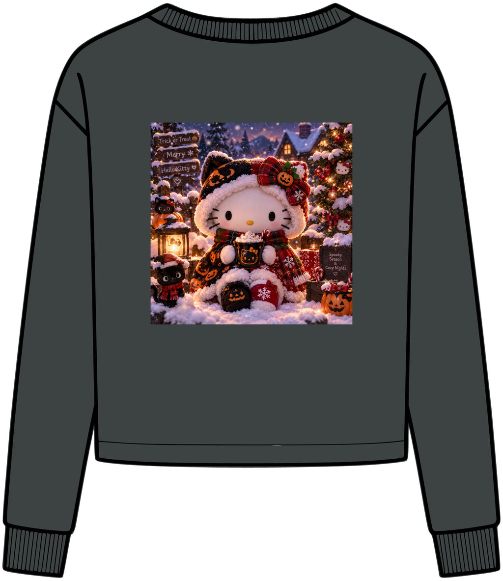 Holiday Hello Kitty Tri Midi Long Sleeve Tee