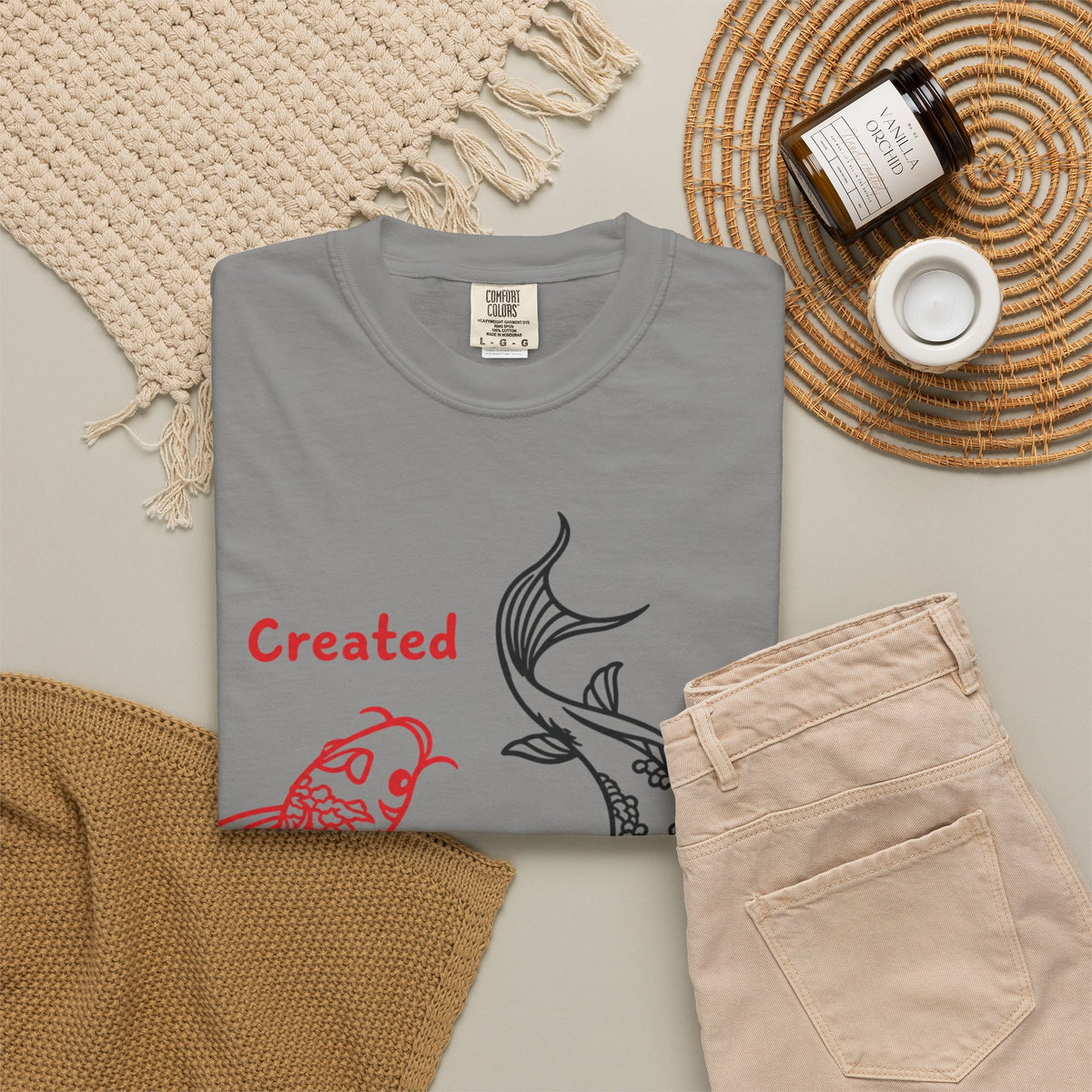 Created 2 Create Koi Fish Zen T-Shirt