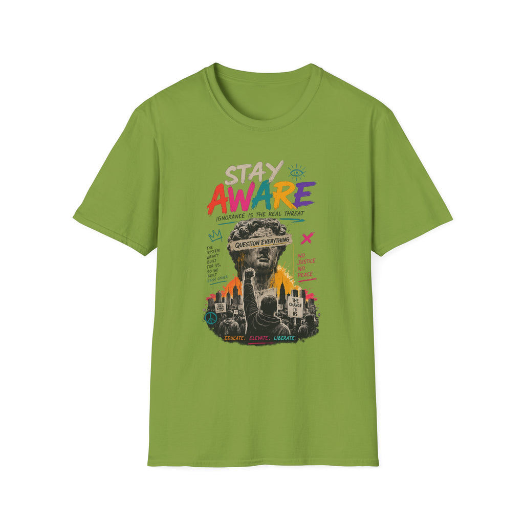 Stay Aware Activist Graphic T-Shirt