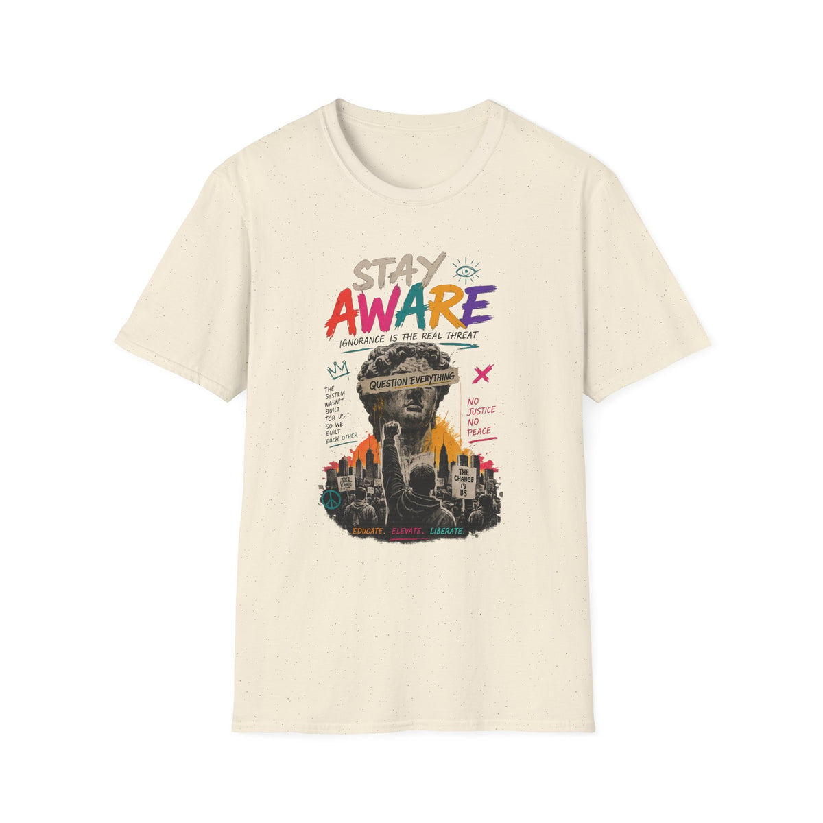 Stay Aware Activist Graphic T-Shirt
