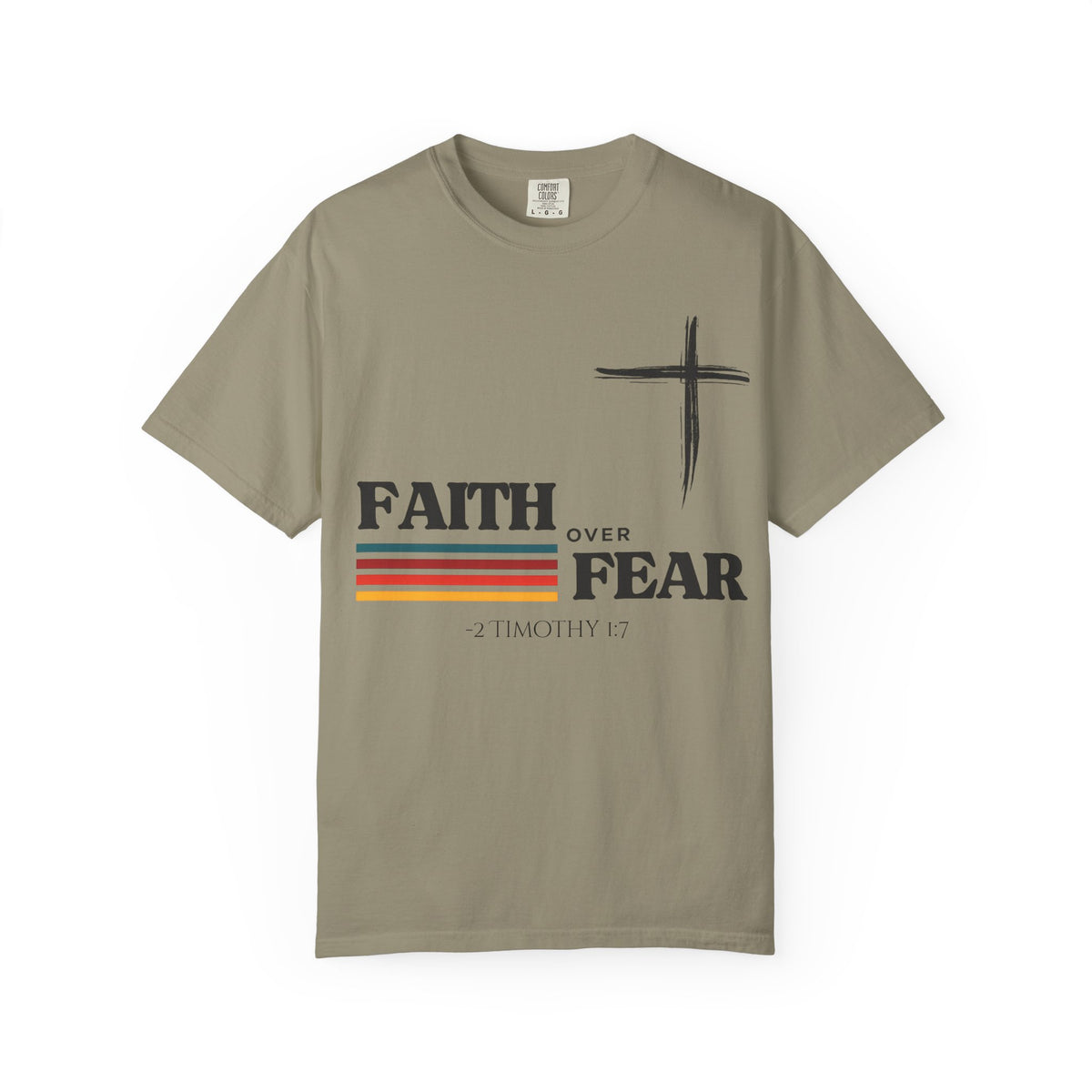 Copy of Copy of Faith Over Fear Christian Cross T-Shirt