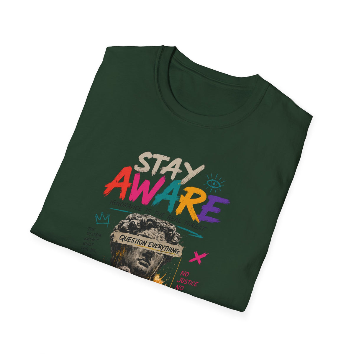Stay Aware Activist Graphic T-Shirt